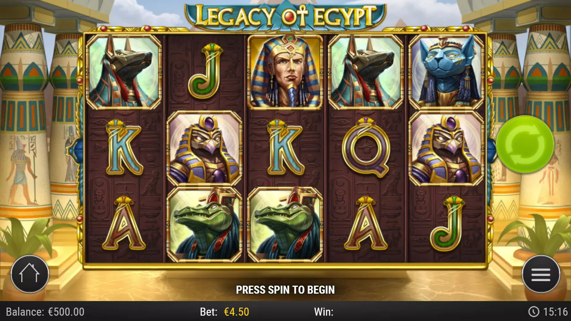 Legacy of Egypt Play'n GO &mdash; Book-of 10 dee egizie RTP 96,50% su Spinight