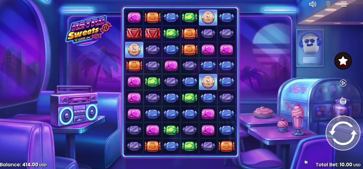 Retro Sweets Push Gaming &mdash; cascading fruit-reel con RTP 96,16% su Spinight
